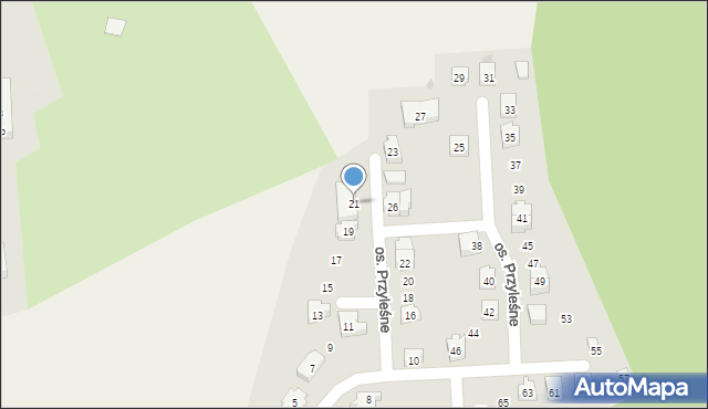 Czernin, Osiedle Przyleśne, 21, mapa Czernin