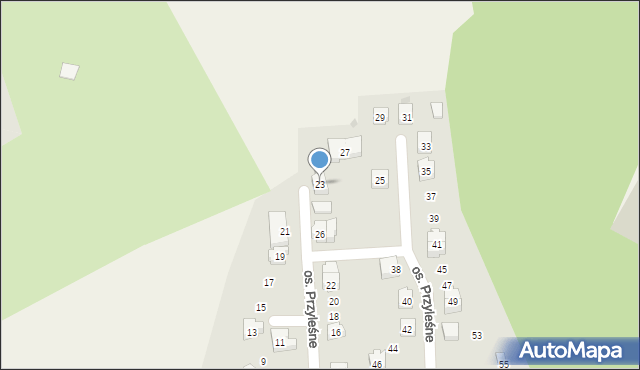 Czernin, Osiedle Przyleśne, 23, mapa Czernin