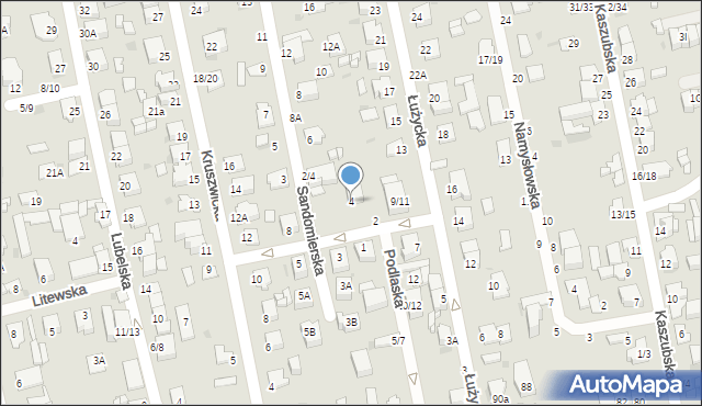 Częstochowa, Oświęcimska, 4, mapa Częstochowy