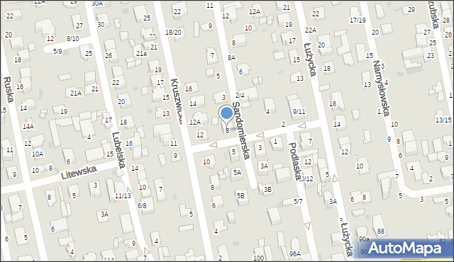 Częstochowa, Oświęcimska, 8, mapa Częstochowy