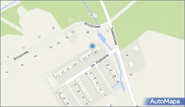 Czmoń, Osiedle Radosne, 13, mapa Czmoń