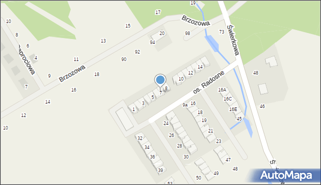 Czmoń, Osiedle Radosne, 7, mapa Czmoń