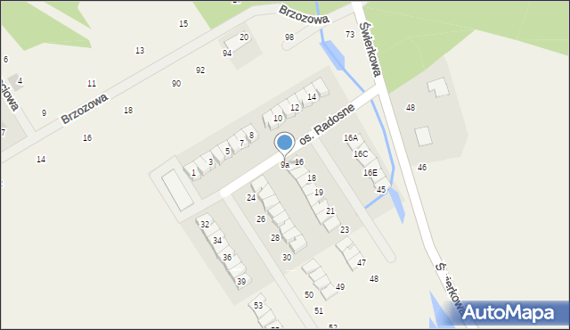 Czmoń, Osiedle Radosne, 9a, mapa Czmoń