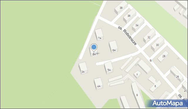 Dąbrowa Górnicza, Osiedle Robotnicze, 8A, mapa Dąbrowa Górnicza