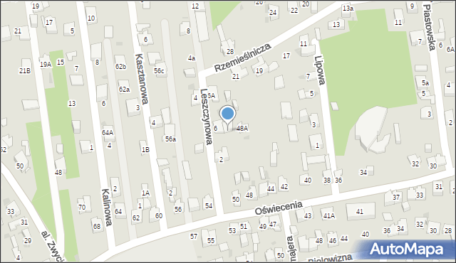 Dąbrowa Górnicza, Oświecenia, 50A, mapa Dąbrowa Górnicza