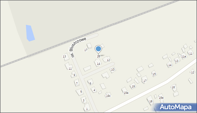 Dalki, Osiedle Bluszczowe, 16, mapa Dalki