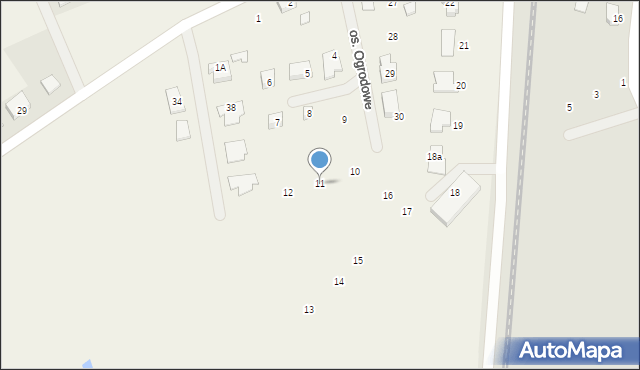 Dalki, Osiedle Ogrodowe, 11, mapa Dalki