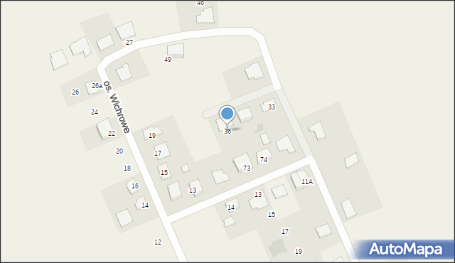 Dalki, Osiedle Podgórne, 36, mapa Dalki