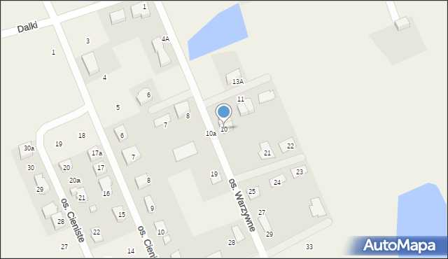 Dalki, Osiedle Warzywne, 10, mapa Dalki