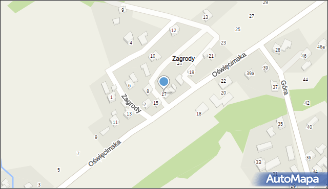 Dankowice, Oświęcimska, 17, mapa Dankowice