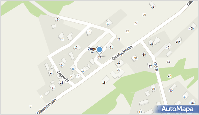 Dankowice, Oświęcimska, 19, mapa Dankowice