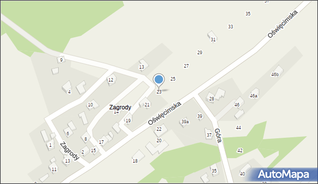 Dankowice, Oświęcimska, 23, mapa Dankowice