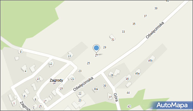 Dankowice, Oświęcimska, 27, mapa Dankowice