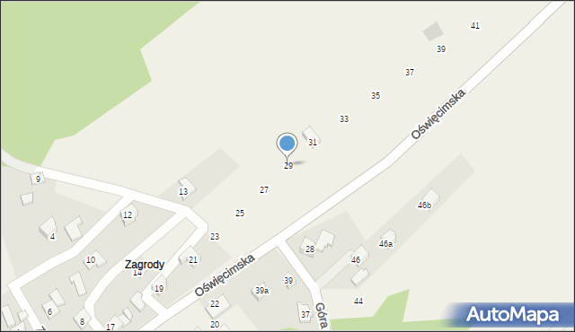 Dankowice, Oświęcimska, 29, mapa Dankowice
