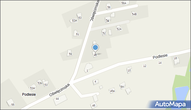 Dankowice, Oświęcimska, 48, mapa Dankowice