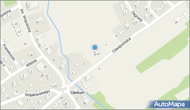 Dankowice, Oświęcimska, 5, mapa Dankowice