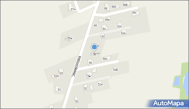 Dankowice, Oświęcimska, 58, mapa Dankowice