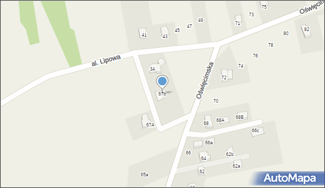 Dankowice, Oświęcimska, 67b, mapa Dankowice