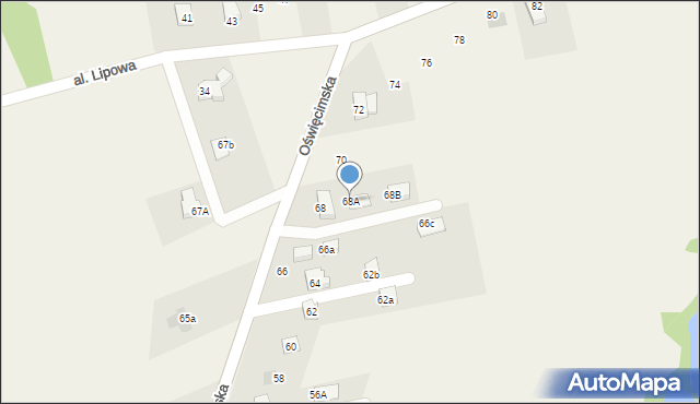 Dankowice, Oświęcimska, 68A, mapa Dankowice