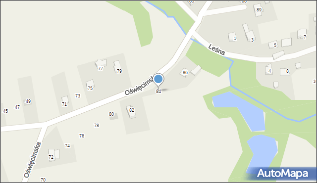 Dankowice, Oświęcimska, 84, mapa Dankowice