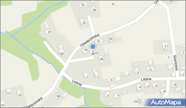 Dankowice, Oświęcimska, 88, mapa Dankowice