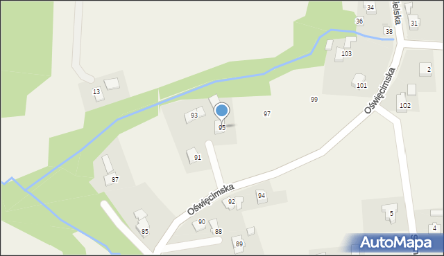 Dankowice, Oświęcimska, 95, mapa Dankowice