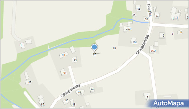 Dankowice, Oświęcimska, 97, mapa Dankowice