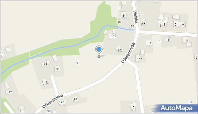 Dankowice, Oświęcimska, 99, mapa Dankowice