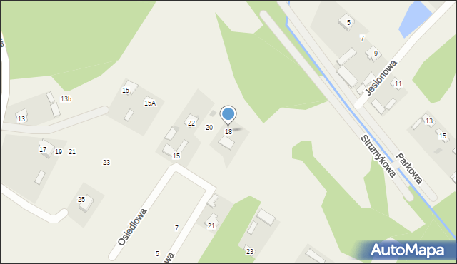 Dębinki, Osiedlowa, 18, mapa Dębinki