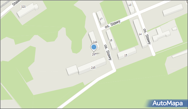 Dęblin, Osiedle Stawy, 247, mapa Dęblin