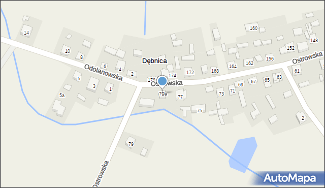 Dębnica, Ostrowska, 79, mapa Dębnica