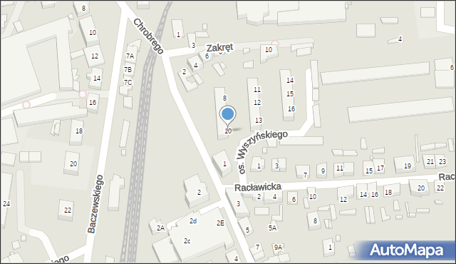 Dębno, Osiedle Wyszyńskiego Stefana, ks. kard., 10, mapa Dębno