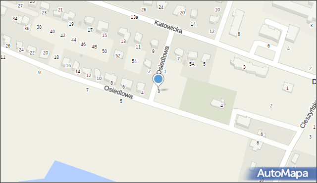 Dębowiec, Osiedlowa, 3, mapa Dębowiec