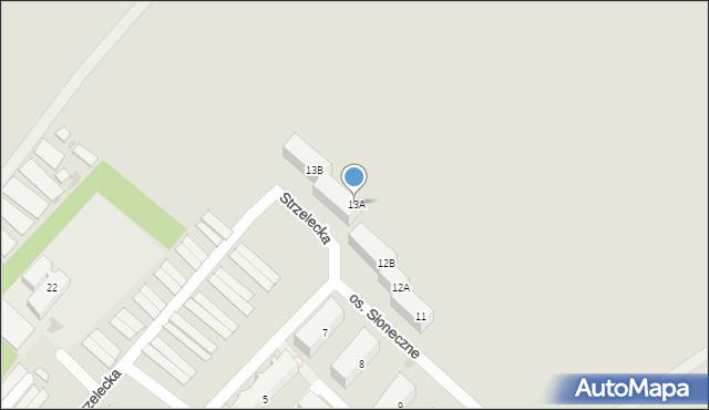 Debrzno, Osiedle Słoneczne, 13A, mapa Debrzno