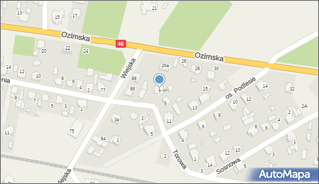 Dębska Kuźnia, Osiedle Podlesie, 7, mapa Dębska Kuźnia