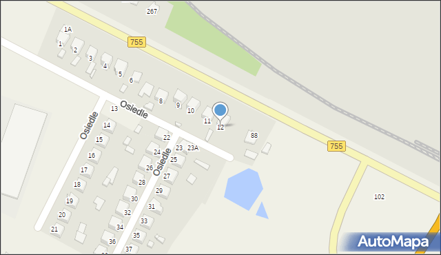 Denkówek, Osiedle, 12, mapa Denkówek