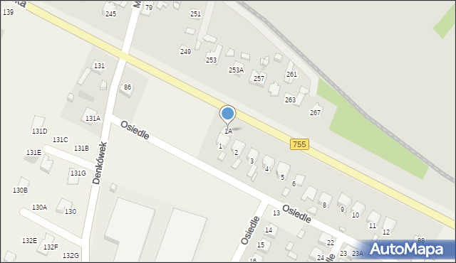 Denkówek, Osiedle, 1A, mapa Denkówek
