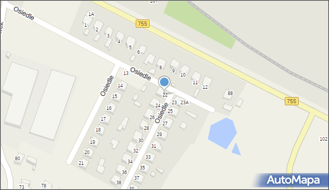 Denkówek, Osiedle, 22, mapa Denkówek