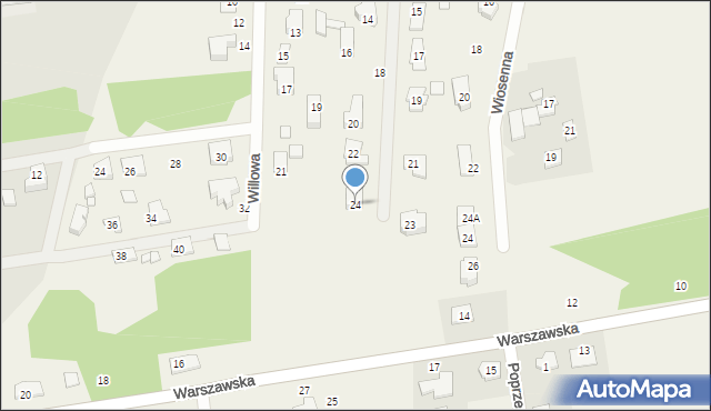 Długa Szlachecka, Osiedlowa, 24, mapa Długa Szlachecka