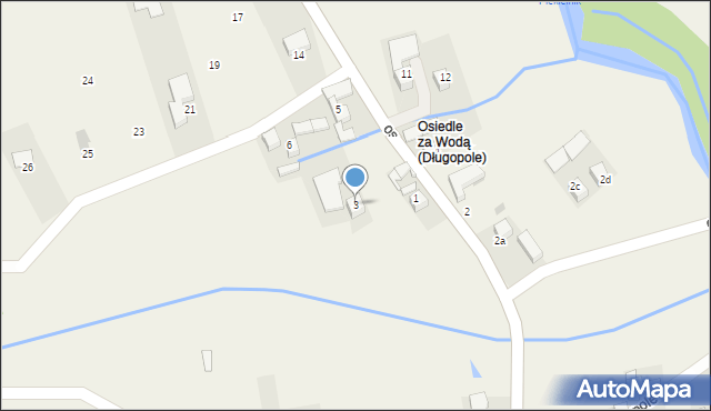 Długopole, Osiedle Za Wodą, 3, mapa Długopole
