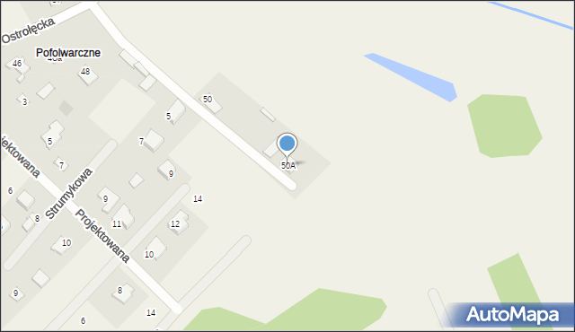 Długosiodło, Ostrołęcka, 50A, mapa Długosiodło