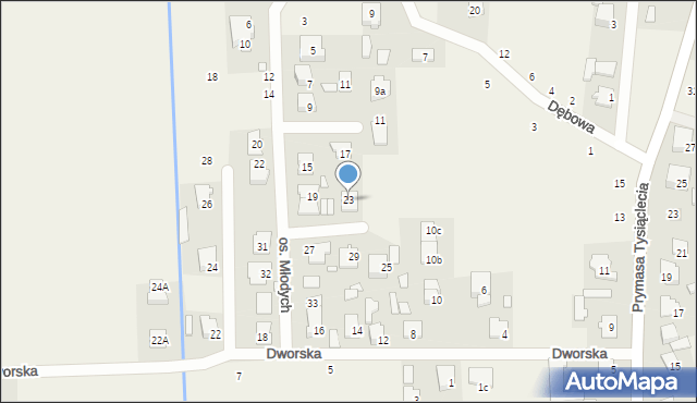 Dobczyn, Osiedle Młodych, 23, mapa Dobczyn