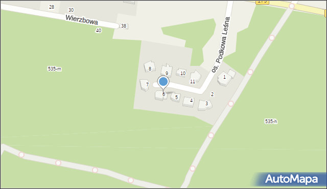 Dolaszewo, Osiedle Podkowa Leśna, 6, mapa Dolaszewo