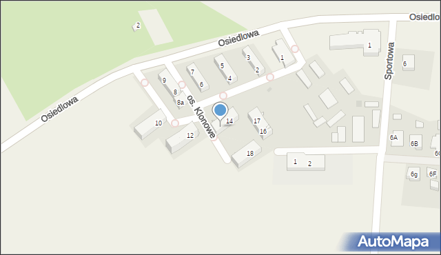 Domaszowice, Osiedle Klonowe, 15, mapa Domaszowice