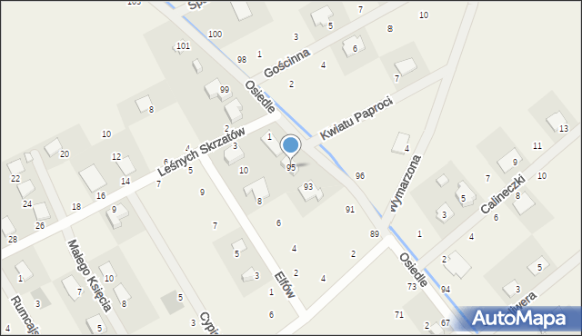Dopiewiec, Osiedle, 95, mapa Dopiewiec