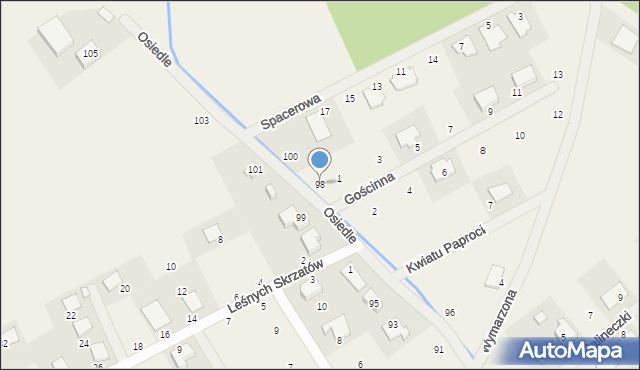 Dopiewiec, Osiedle, 98, mapa Dopiewiec