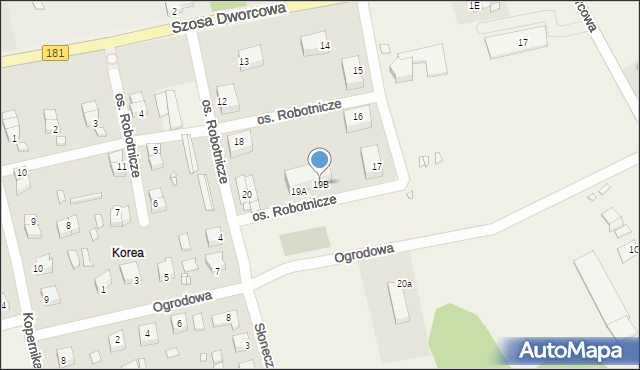 Drawski Młyn, Osiedle Robotnicze, 19B, mapa Drawski Młyn