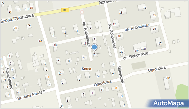 Drawski Młyn, Osiedle Robotnicze, 6, mapa Drawski Młyn