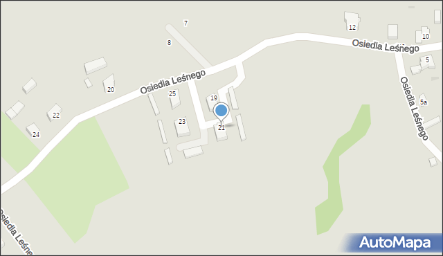 Drezdenko, Osiedla Leśnego, 21, mapa Drezdenko