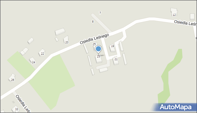Drezdenko, Osiedla Leśnego, 23, mapa Drezdenko